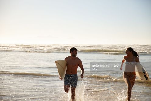 running surfers